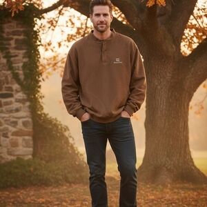 Men's Brown Pullover Sweatshirt